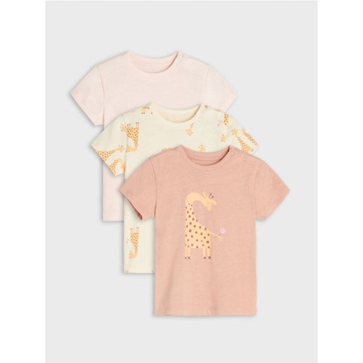Sinsay - Koszulki 3 pack - kremowy ze sklepu Sinsay w kategorii Koszulki niemowlęce - zdjęcie 172530601