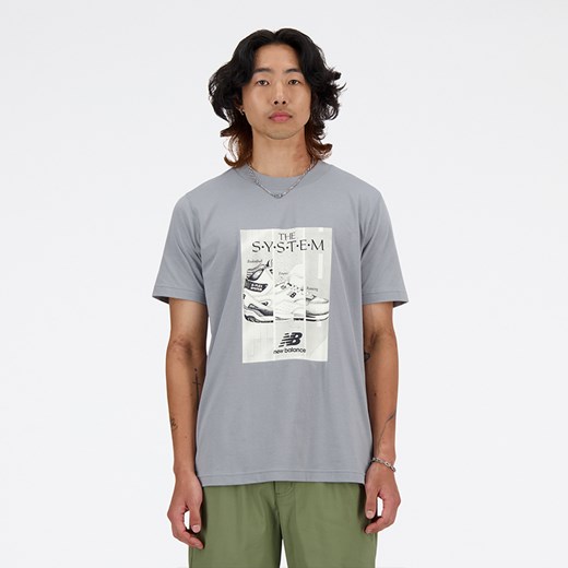Koszulka męska New Balance MT41595YST – szara ze sklepu New Balance Poland w kategorii T-shirty męskie - zdjęcie 172531692