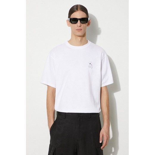 Undercover t-shirt bawełniany męski kolor biały z nadrukiem UB0D3804 ze sklepu PRM w kategorii T-shirty męskie - zdjęcie 172532652