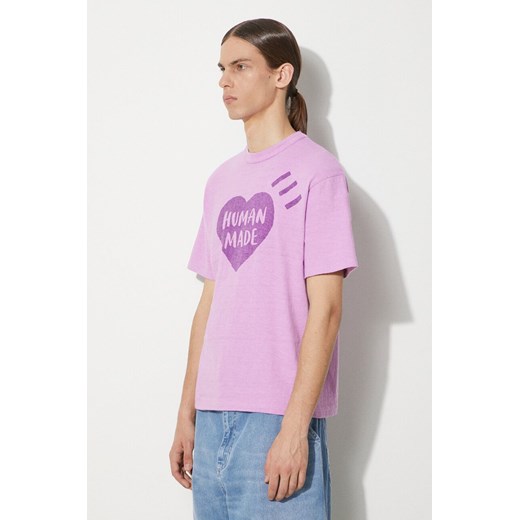 Human Made t-shirt bawełniany Color męski kolor fioletowy z nadrukiem HM27CS006 ze sklepu PRM w kategorii T-shirty męskie - zdjęcie 172532662