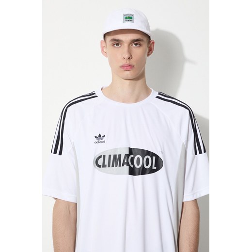 adidas Originals t-shirt Climacool męski kolor biały wzorzysty JH4964 ze sklepu PRM w kategorii T-shirty męskie - zdjęcie 172532682