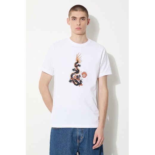 Maharishi t-shirt bawełniany Original Dragon męski kolor biały z aplikacją 5125.WHITE ze sklepu PRM w kategorii T-shirty męskie - zdjęcie 172532700