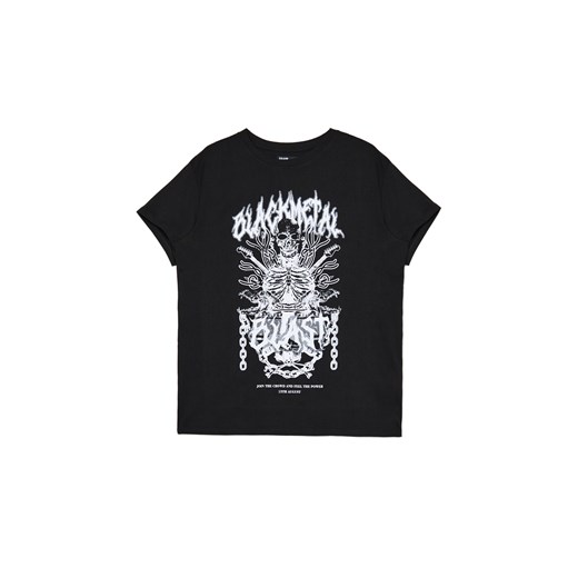 Cropp - T-shirt w stylu hard rock - czarny ze sklepu Cropp w kategorii Bluzki damskie - zdjęcie 172533400