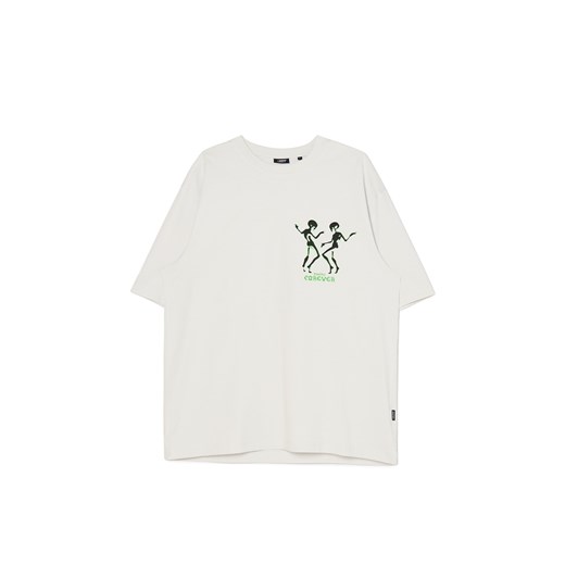 Cropp - Jasna koszulka z art printem - jasny szary ze sklepu Cropp w kategorii T-shirty męskie - zdjęcie 172533484