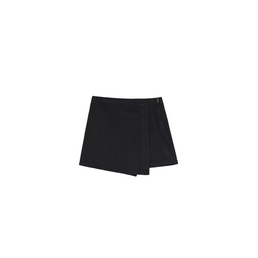 Cropp - Czarne spódnico-spodenki jeansowe - czarny ze sklepu Cropp w kategorii Spódnice - zdjęcie 172533502