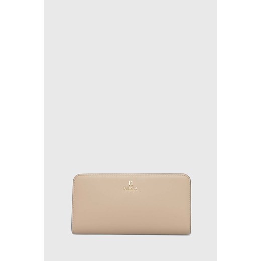 Furla portfel skórzany 0 damski kolor beżowy WP00411 AX0733 0378S ze sklepu ANSWEAR.com w kategorii Portfele damskie - zdjęcie 172534410