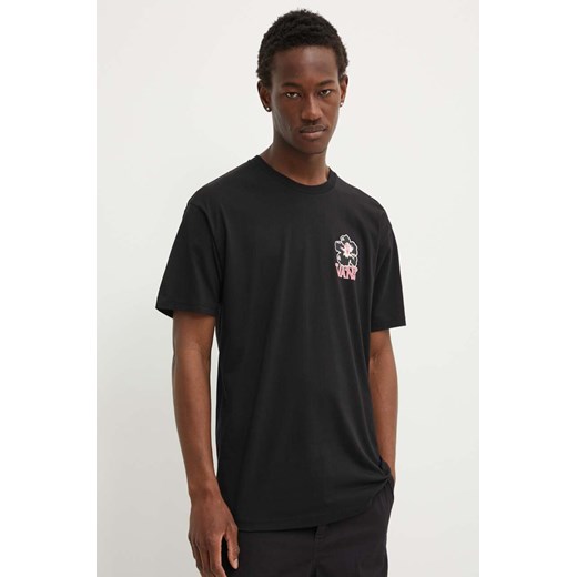 Vans t-shirt bawełniany męski kolor czarny z nadrukiem Vans XXL ANSWEAR.com