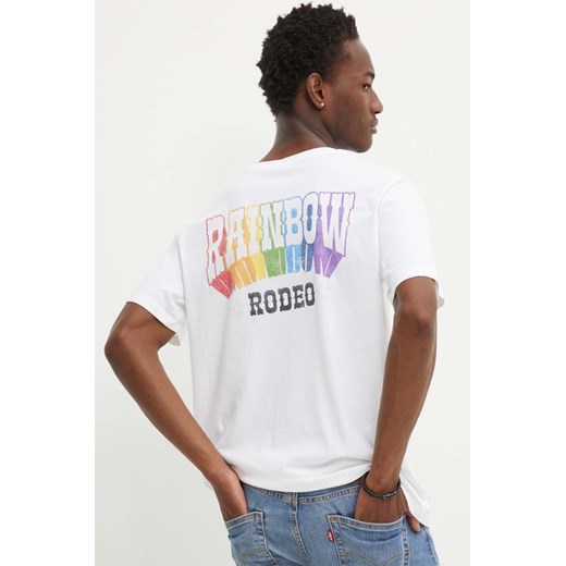 Levi&apos;s t-shirt bawełniany Pride męski kolor biały z nadrukiem ze sklepu ANSWEAR.com w kategorii T-shirty męskie - zdjęcie 172534613