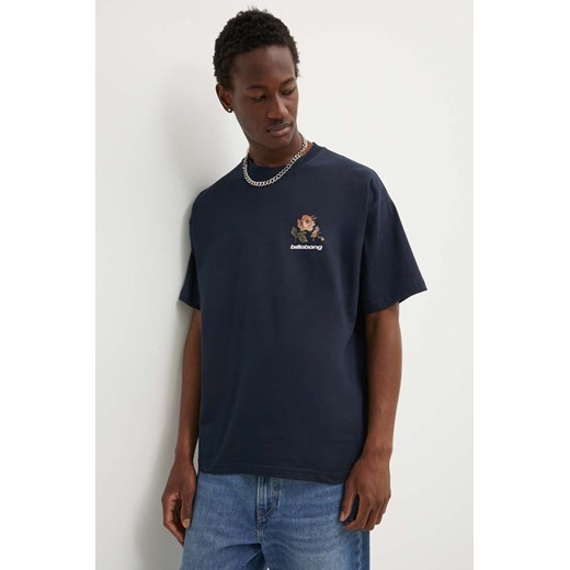 Billabong t-shirt bawełniany BOUQUET męski kolor granatowy z nadrukiem ABYZT02427 ze sklepu ANSWEAR.com w kategorii T-shirty męskie - zdjęcie 172534691