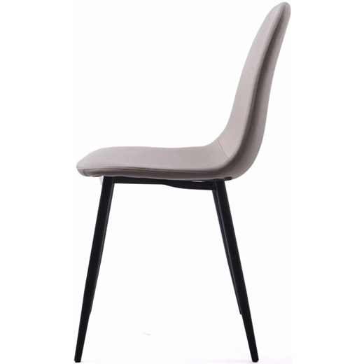 Beżowe krzesło do stołu tapicerowane tkaniną - Ipos Elior One Size Edinos.pl