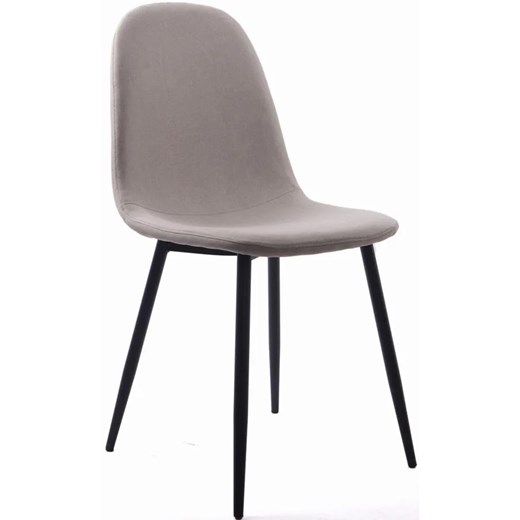 Beżowe krzesło do stołu tapicerowane tkaniną - Ipos Elior One Size Edinos.pl