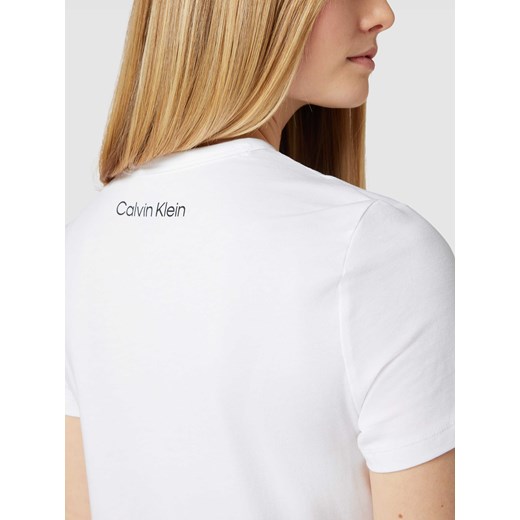 Bluzka damska Calvin Klein Underwear z okrągłym dekoltem z krótkim rękawem z elastanu 