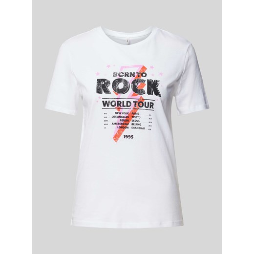 T-shirt z nadrukowanym motywem model ‘LUCIA’ ze sklepu Peek&Cloppenburg  w kategorii Bluzki damskie - zdjęcie 172536591