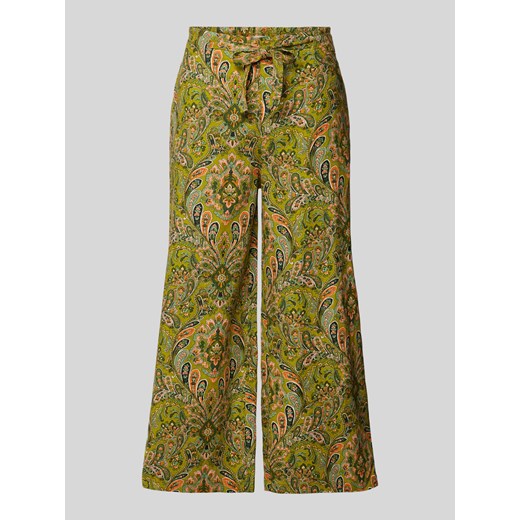 Kuloty lniane o luźnym kroju ze wzorem paisley ze sklepu Peek&Cloppenburg  w kategorii Spodnie damskie - zdjęcie 172536623