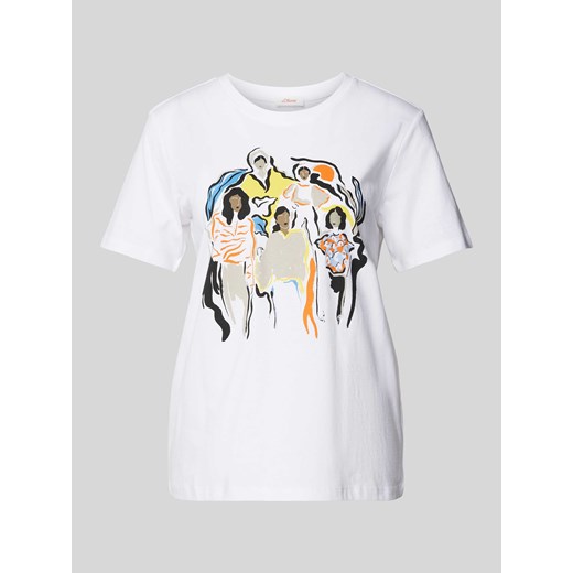 T-shirt z nadrukowanym motywem ze sklepu Peek&Cloppenburg  w kategorii Bluzki damskie - zdjęcie 172536891