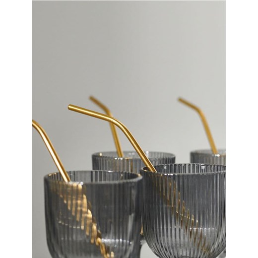 Sinsay - Słomki metalowe z czyścikiem 6 pack - złoty ze sklepu Sinsay w kategorii Naczynia - zdjęcie 172538980