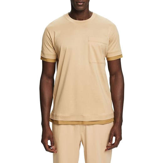 ESPRIT Koszulka w kolorze beżowym ze sklepu Limango Polska w kategorii T-shirty męskie - zdjęcie 172542752