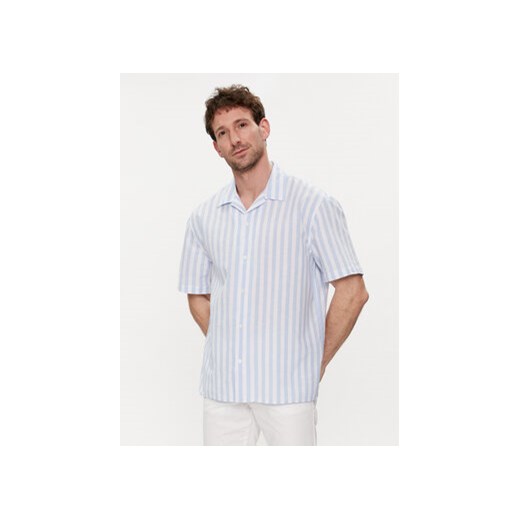 Selected Homme Koszula New Linen 16092978 Błękitny Relaxed Fit ze sklepu MODIVO w kategorii Koszule męskie - zdjęcie 172543320