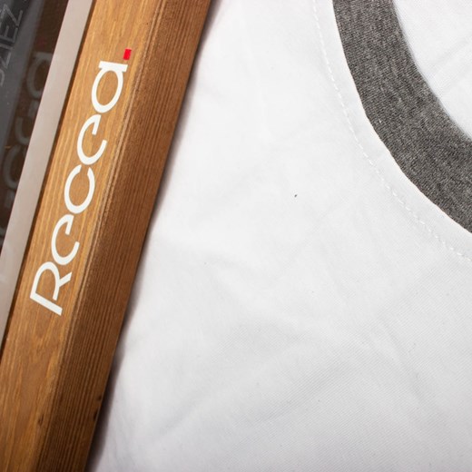 Koszulka męska t-shirt biało-grafitowy Recea Recea L Recea.pl okazja