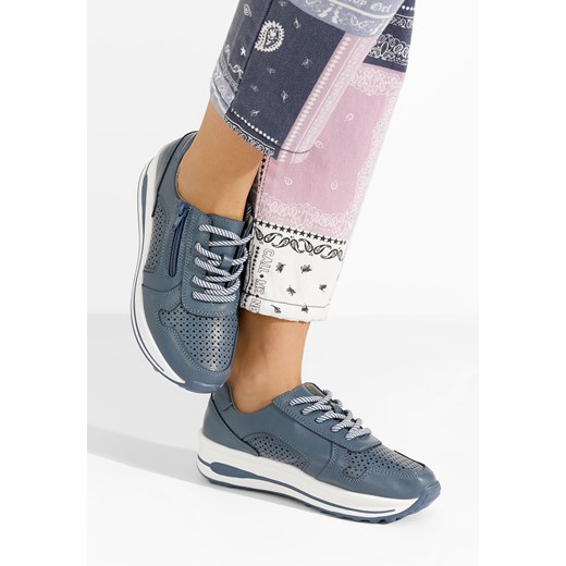 Niebieski sneakersy damskie Cidra ze sklepu Zapatos w kategorii Buty sportowe damskie - zdjęcie 172545784