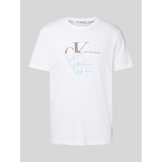 T-shirt z nadrukiem z logo model ‘MONOGRAM ECHO’ ze sklepu Peek&Cloppenburg  w kategorii T-shirty męskie - zdjęcie 172546192