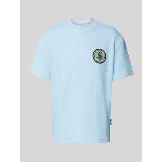 T-shirt z fakturowanym wzorem ze sklepu Peek&Cloppenburg  w kategorii T-shirty męskie - zdjęcie 172546261