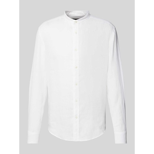 Koszula lniana o kroju regular fit ze stójką model ‘TAROK’ ze sklepu Peek&Cloppenburg  w kategorii Koszule męskie - zdjęcie 172546343