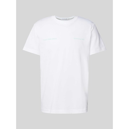 T-shirt z nadrukiem z logo ze sklepu Peek&Cloppenburg  w kategorii T-shirty męskie - zdjęcie 172546393