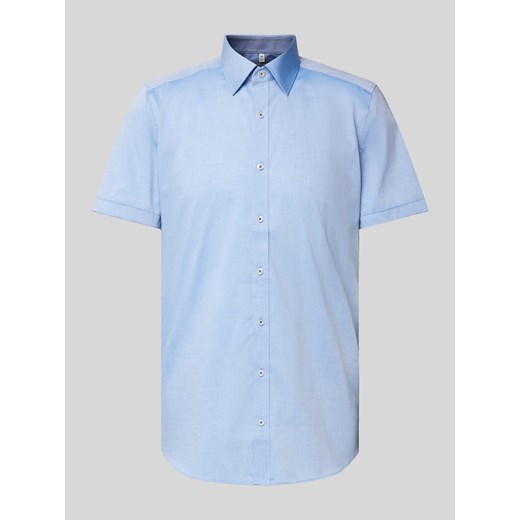Koszula biznesowa o kroju body fit z kołnierzykiem typu kent ze sklepu Peek&Cloppenburg  w kategorii Koszule męskie - zdjęcie 172546551