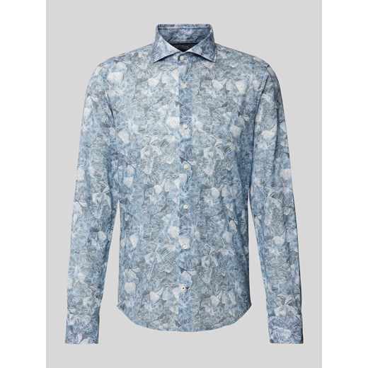 Koszula casualowa o kroju slim fit z nadrukiem na całej powierzchni ze sklepu Peek&Cloppenburg  w kategorii Koszule męskie - zdjęcie 172546791