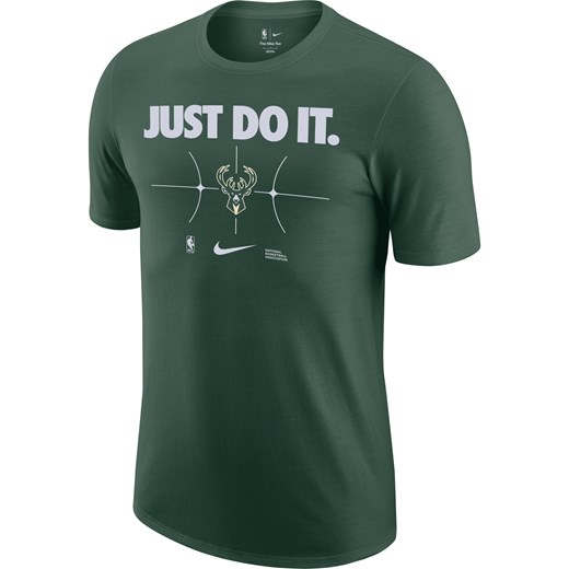 T-shirt męski Nike NBA Milwaukee Bucks Essential - Zieleń ze sklepu Nike poland w kategorii T-shirty męskie - zdjęcie 172547681