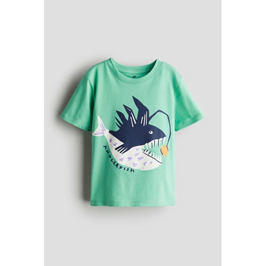 H & M - T-shirt z nadrukiem - Zielony ze sklepu H&M w kategorii T-shirty chłopięce - zdjęcie 172547734