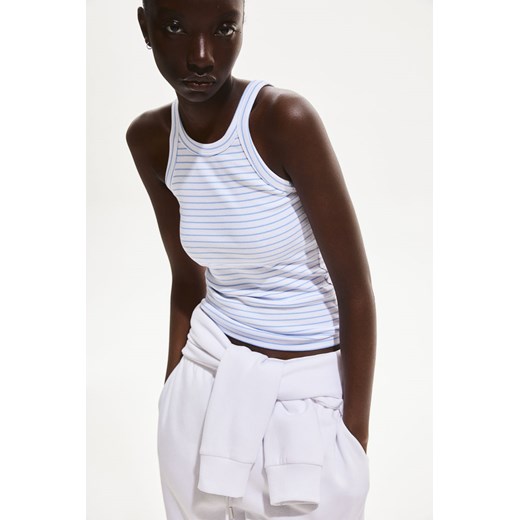 H & M - Koszulka w prążki - Biały ze sklepu H&M w kategorii Bluzki damskie - zdjęcie 172547751