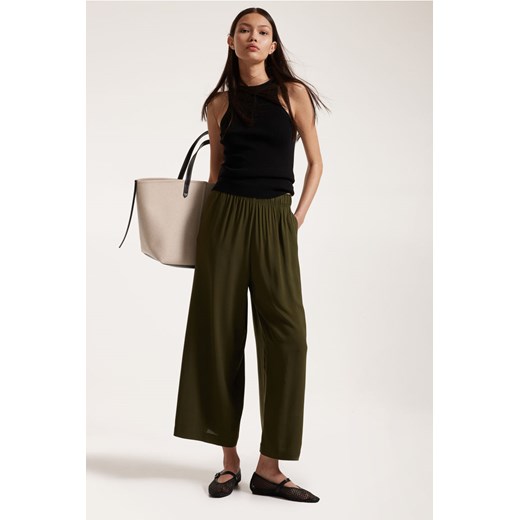 H & M - Spodnie bez zapięcia - Zielony ze sklepu H&M w kategorii Spodnie damskie - zdjęcie 172547773