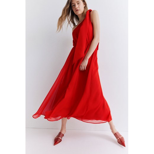 H & M - Sukienka na jedno ramię - Czerwony ze sklepu H&M w kategorii Sukienki - zdjęcie 172547800