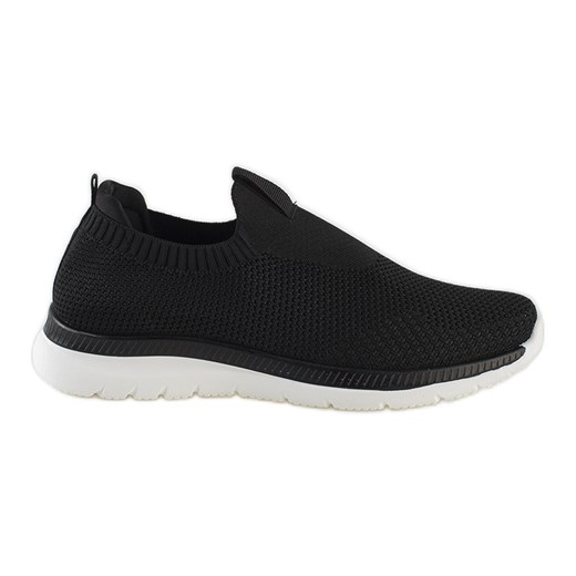 Wsuwane buty sportowe czarne ze sklepu ButyModne.pl w kategorii Buty sportowe damskie - zdjęcie 172547974