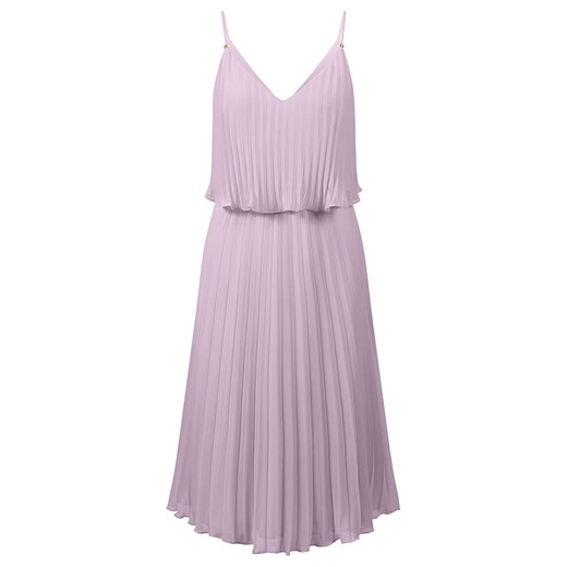 Sukienka APART w serek fioletowa midi elegancka na ramiączkach 