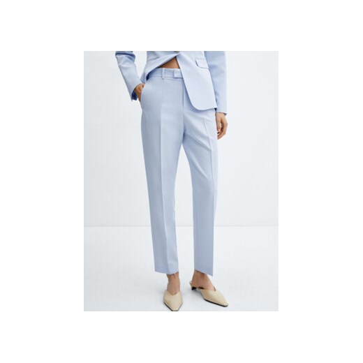Mango Spodnie materiałowe Boreal 67960666 Błękitny Slim Fit ze sklepu MODIVO w kategorii Spodnie damskie - zdjęcie 172548680
