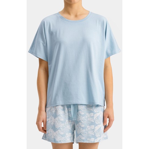 Bawełniana piżama damska jasnoniebieska NLP-470, Kolor jasnoniebieski, Rozmiar S, ATLANTIC ze sklepu Primodo w kategorii Piżamy damskie - zdjęcie 172548724