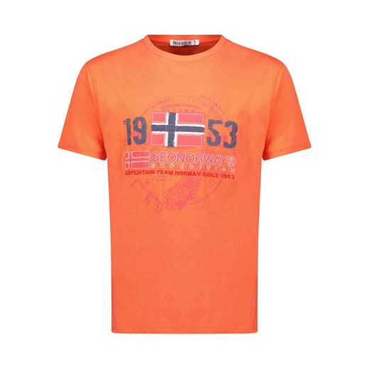 Geographical Norway Koszulka w kolorze pomarańczowym ze sklepu Limango Polska w kategorii T-shirty męskie - zdjęcie 172549560