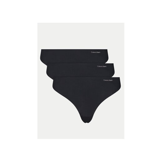Calvin Klein Underwear Komplet 3 par stringów 000QD3558E Czarny ze sklepu MODIVO w kategorii Majtki damskie - zdjęcie 172550323