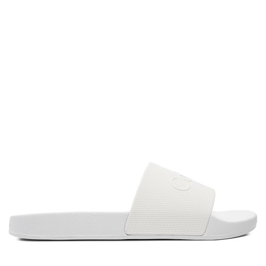Klapki Calvin Klein Pool Slide Rubber HM0HM00636 Biały ze sklepu eobuwie.pl w kategorii Klapki męskie - zdjęcie 172551041