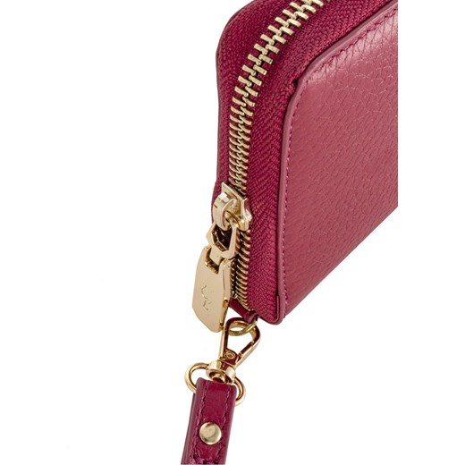 Różowy skórzany portfel damski na pasku Ochnik One Size wyprzedaż OCHNIK