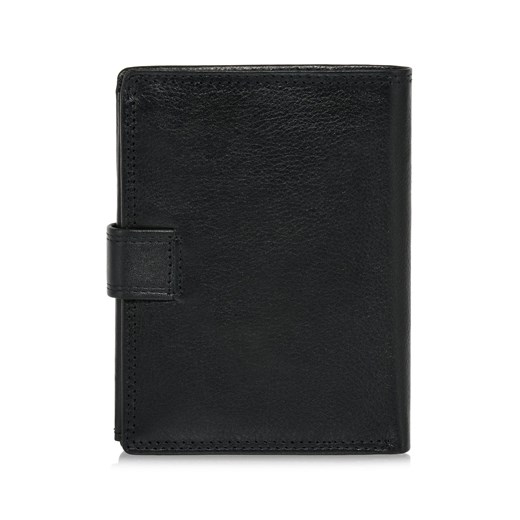 Skórzany zapinany czarny portfel męski Ochnik One Size OCHNIK