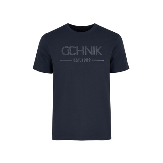 Granatowy T-shirt męski z logo Ochnik One Size promocja OCHNIK