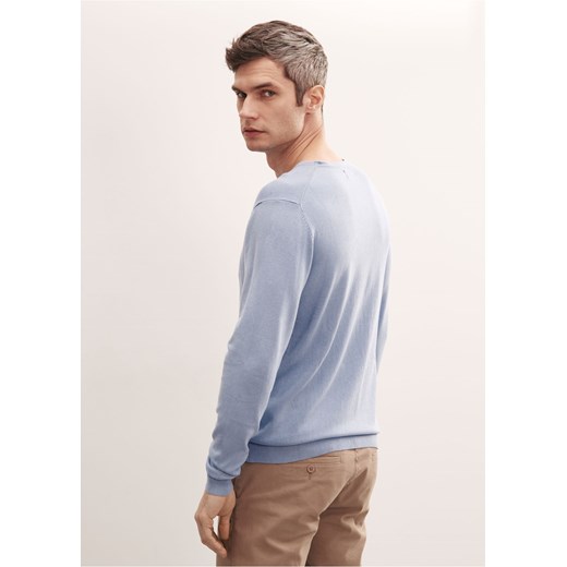 Niebieski sweter męski basic Ochnik One Size wyprzedaż OCHNIK