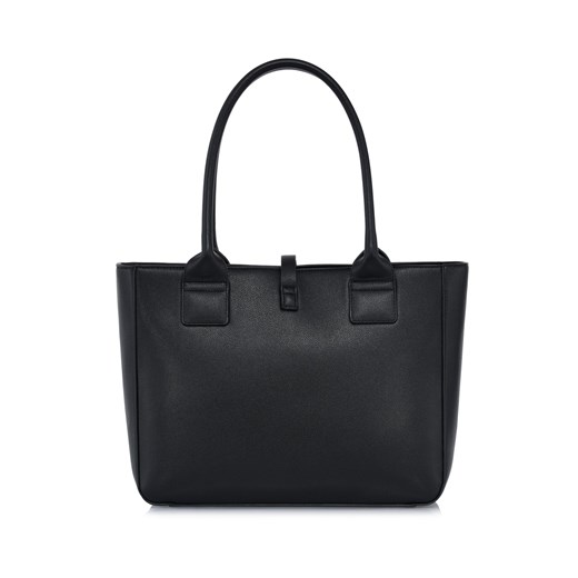 Shopper bag Ochnik duża czarna na ramię ze skóry glamour 