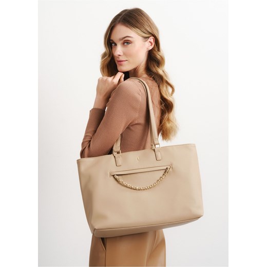 Ochnik shopper bag w stylu glamour matowa duża 