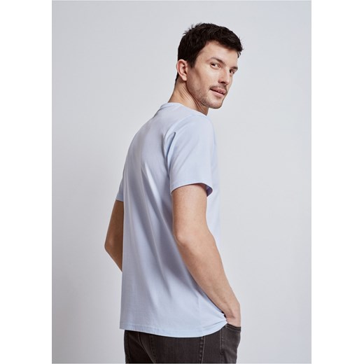 Błękitny T-shirt męski z logo Ochnik One Size promocyjna cena OCHNIK
