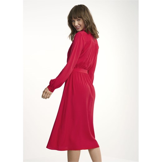 Sukienka Ochnik czerwona casual mini z wiskozy 